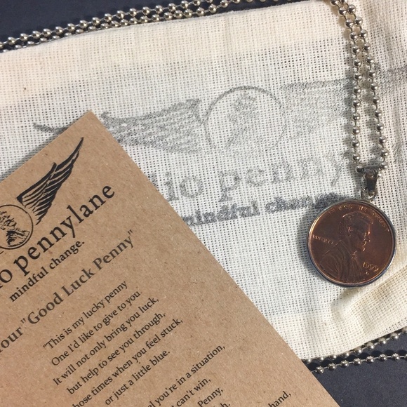 Studio Pennylane Jewelry - NWT LUCKY PENNY Coin .925 Silver Necklace Pendant